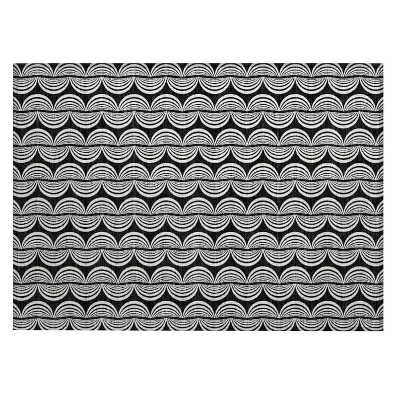 Machine Washable Indoor/ Outdoor Contemporary Chantille Rug