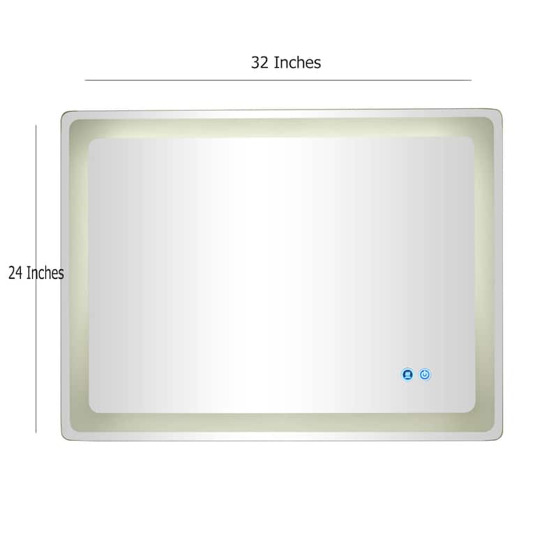 Illuminated Led Bathroom Wall Mirror with Mirror Defogger