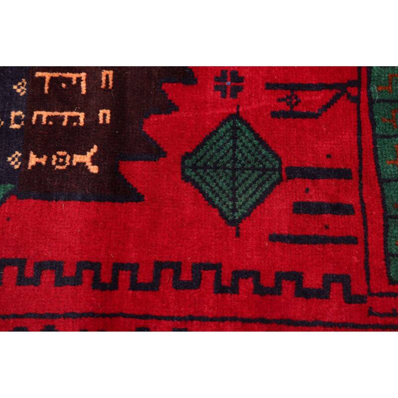 ECARPETGALLERY Hand-knotted Teimani Red Wool Rug - 3'5 x 6'6