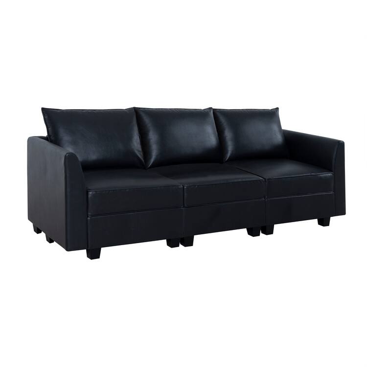Modular Reversible Sectional Sofa Set with Chaise and Ottoman