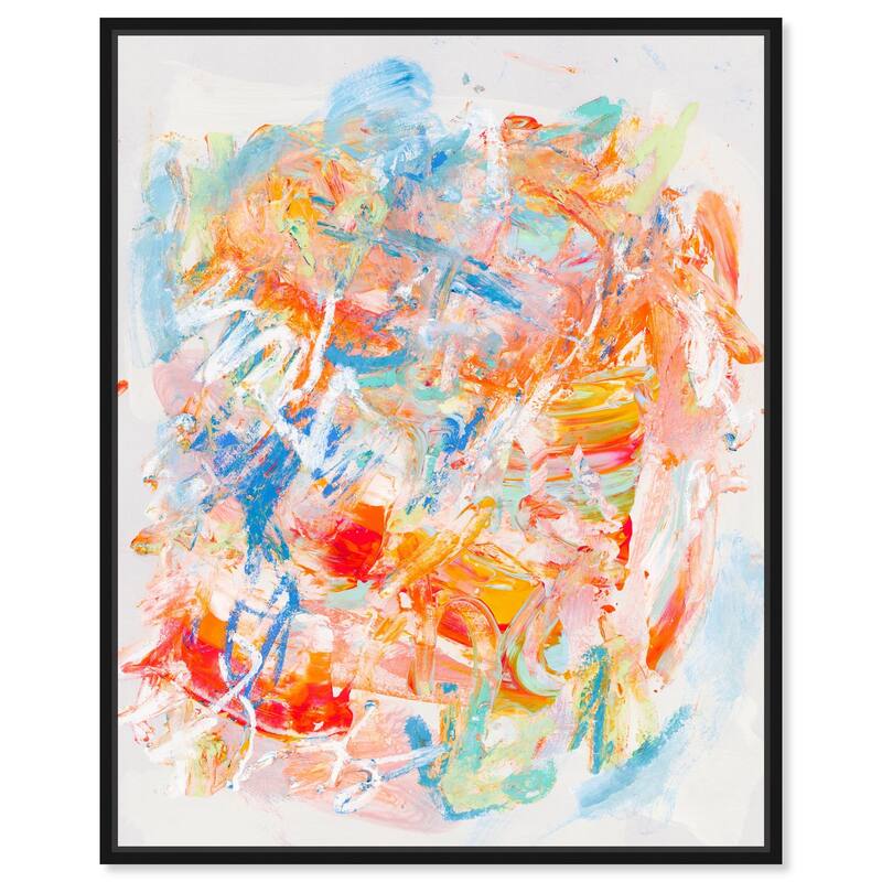 Swirling Hues I Canvas by Art Remedy - Black - 24" x 30"