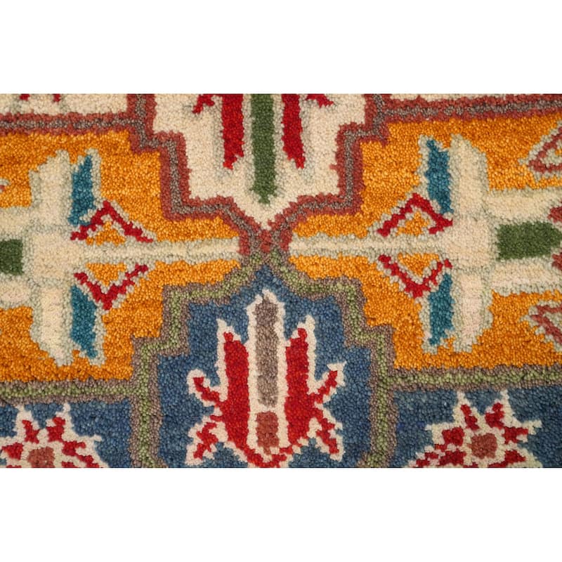Hand Knotted Oriental 100% Wool Carpet Transitional All-Over Oranges & Rust Oushak Runner Rug - 8' 1'' X 2' 7''