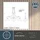 preview thumbnail 15 of 19, Monrovia 3L Linear Chandelier Island Pendant Light Fixture White Glass - 43.75-in W x 20.25-in H x 11.25-in D