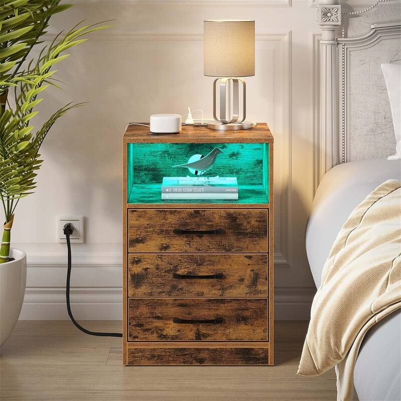 Nightstand with Wireless Charging Station