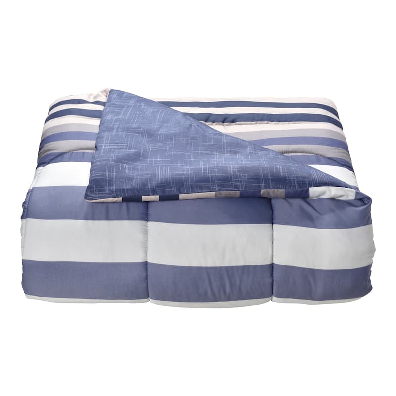 Lanwood Home Xavier Stripe 8-Piece Comforter Set