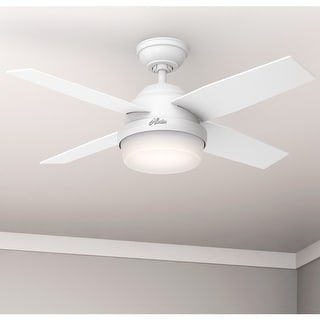 Hunter 44" Dempsey Ceiling Fan with LED Light Kit and Handheld Remote - Contemporary, Transitional, Industrial