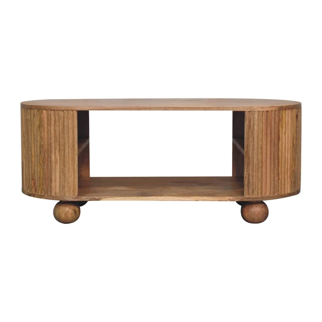 Artisan Furniture Solid Wood Soba Ball Open Coffee Table