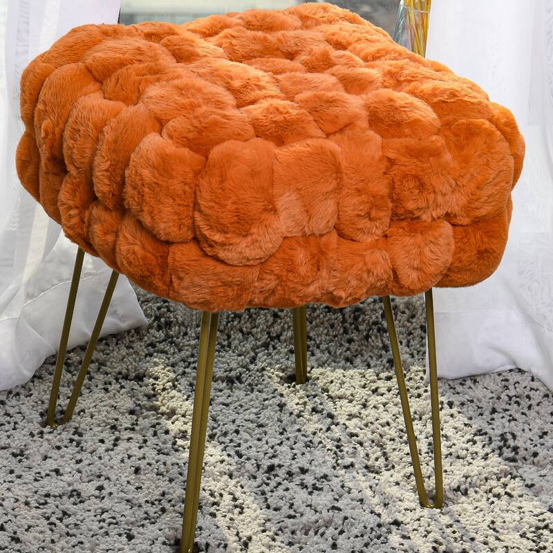 FoxFauxFur Pouf Stool