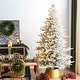 preview thumbnail 78 of 131, Glitzhome 6FT/7.5FT/9FT/11FT Snow Flocked Pre-lit Artificial Fir Christmas Trees