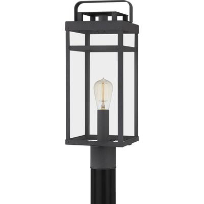 Keaton 1-Light Outdoor Post Mount in Mottled Black