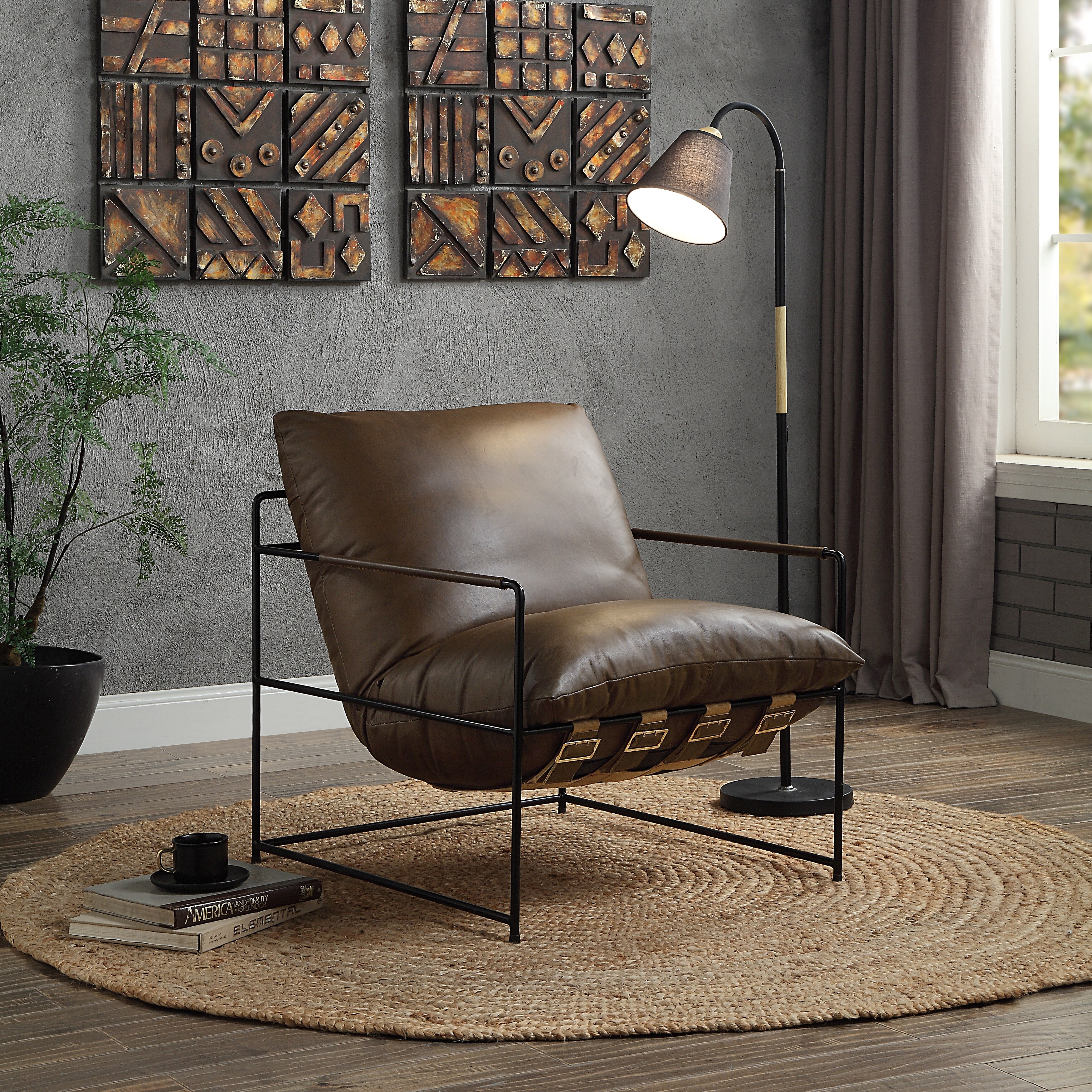 Industrial style best sale accent chairs