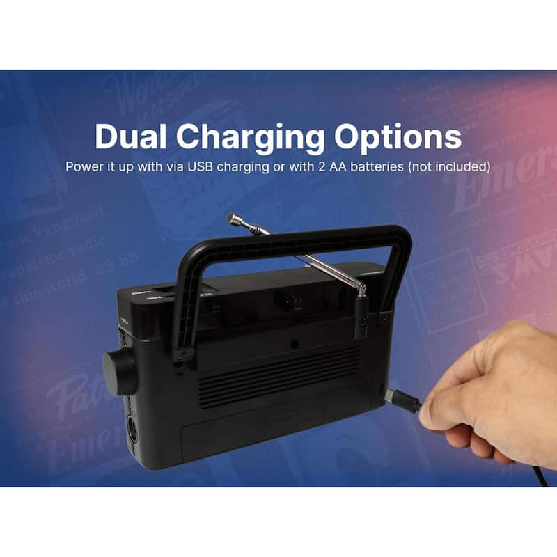 Emerson AM/FM/WB Radio with Telescopic Antenna