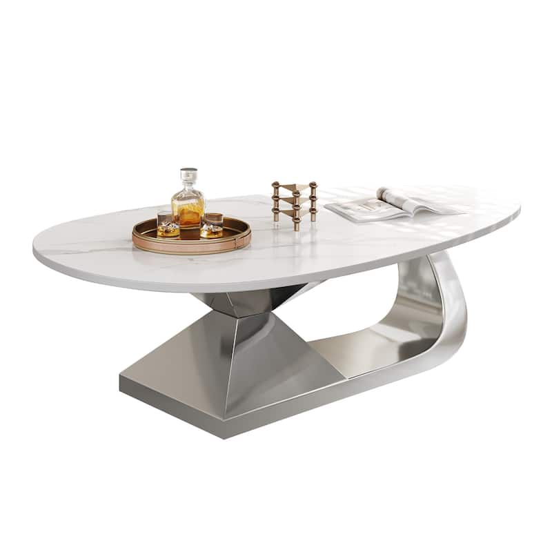 Modern Sintered Stone Tabletop Coffee Table