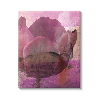 Stupell Abstract Pink Distressed Tulip Collage Canvas Wall Art by ...