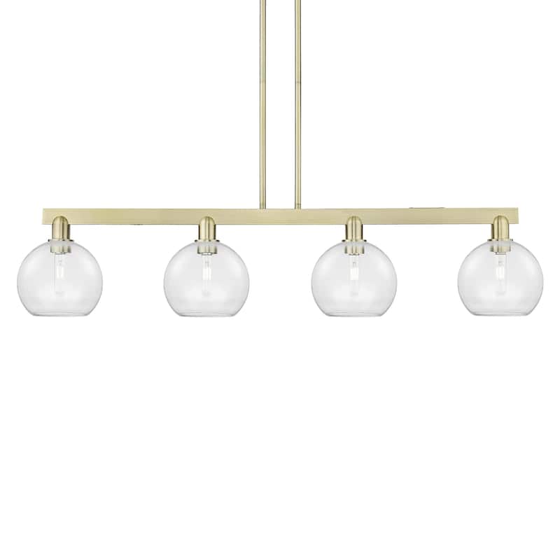 Innovations Lighting 716-4I-13-53 Athens Linear Athens 4 Light 53" - Antique Brass / Clear