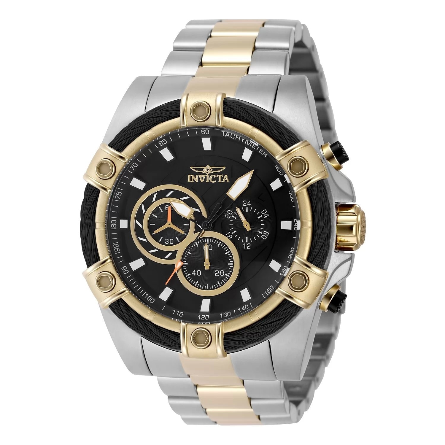 Invicta Men's 48868 Bolt Quartz VD54 Black Dial Watch
