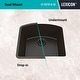 preview thumbnail 7 of 5, 23 Inch Lexicon Platinum Quartz Composite Drop-in Undermount D-Shaped Single Bowl Galaxy Mocha Kitchen Sink LP-2321D-M-SO