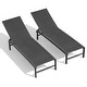 preview thumbnail 47 of 73, Outdoor All-Weather Patio Chaise Lounge Chairs Sun Lounger with Adjustable Backrest
