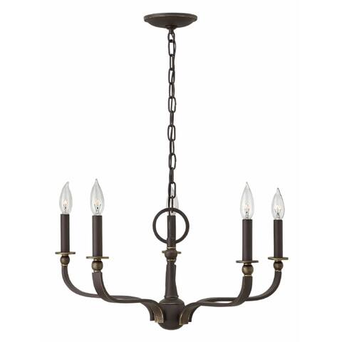 Hinkley Rutherford 5-Light Chandelier in Oil Rubbed Bronze - Small