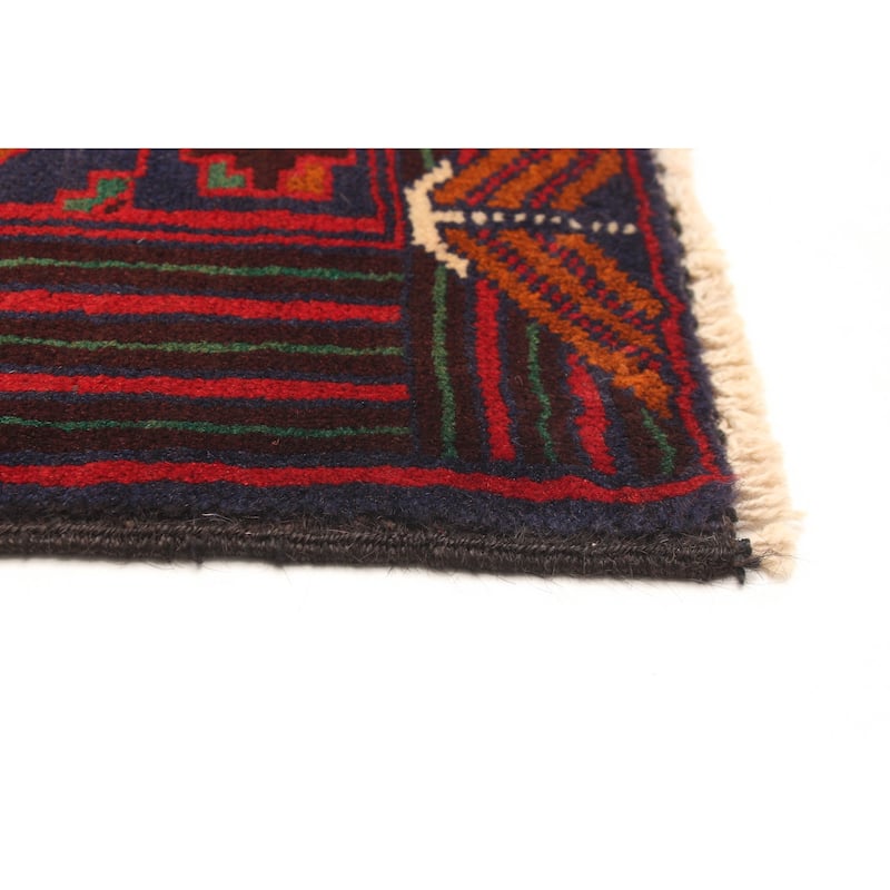 ECARPETGALLERY Hand-knotted Teimani Navy Wool Rug - 3'6 x 6'8