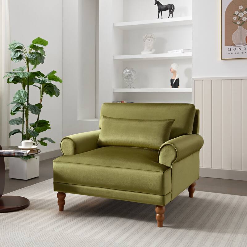 Naci Modern Fabric Accent Chair by Christopher Knight Home - Green