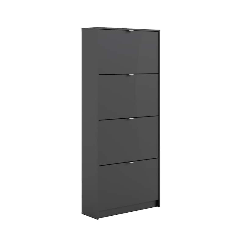Porch & Den Cambria 4-drawer Shoe Cabinet - Black Matte