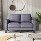 preview thumbnail 13 of 23, 2 Piece Sofa Sets with Solid Wood Legs & Storage, Modern Upholstered 3-Seat Sofa Loveseat Couch Set Furniture for Living Room