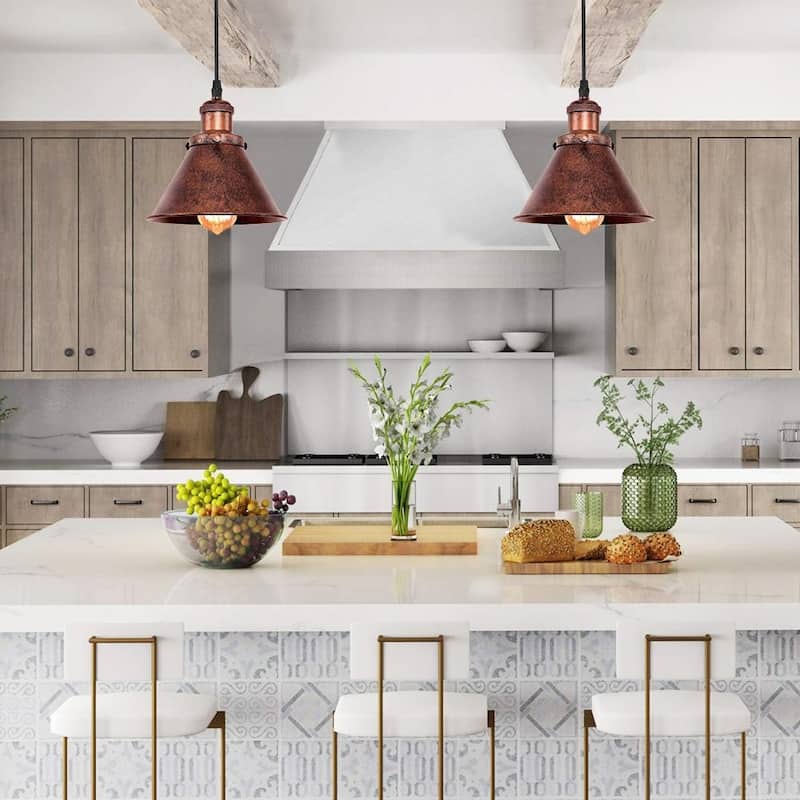 Single Rustic Copper Pendant Light