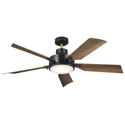 Kichler Lighting Guardian 56 inch Integrated LED Indoor Satin Black Ceiling Fan