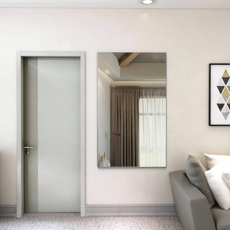 60"x36"Oversized Modern Rectangle Bathroom Mirror with Frame Vertical or Horizontal Wall Mounted mirror with Aluminum Frame