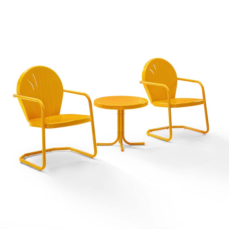 Crosley Griffith 3-piece Metal Outdoor Armchair Set