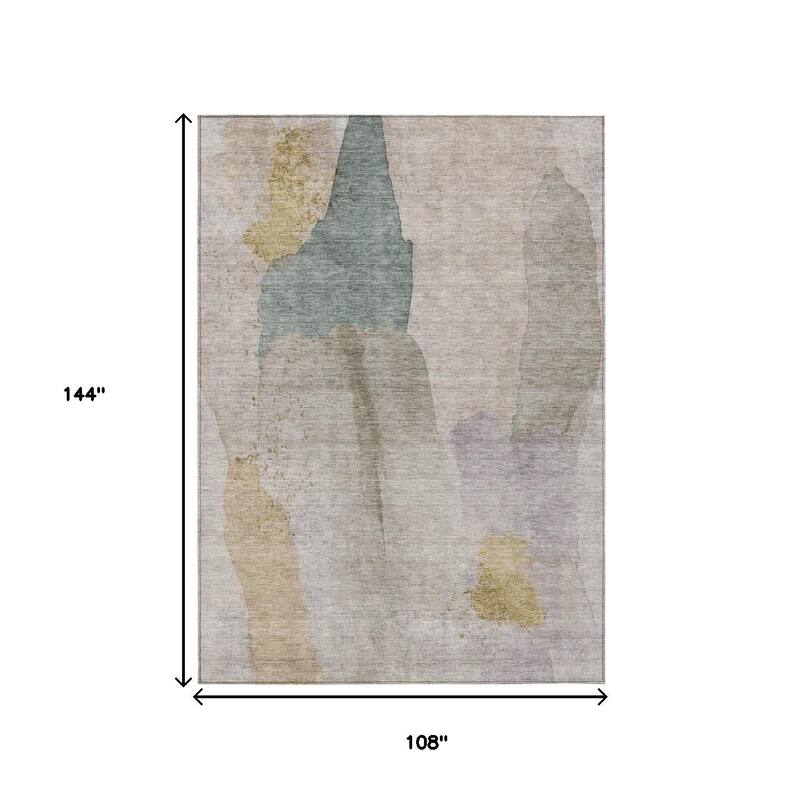 HomeRoots Abstract Transitional Rectangle Outdoor Rug