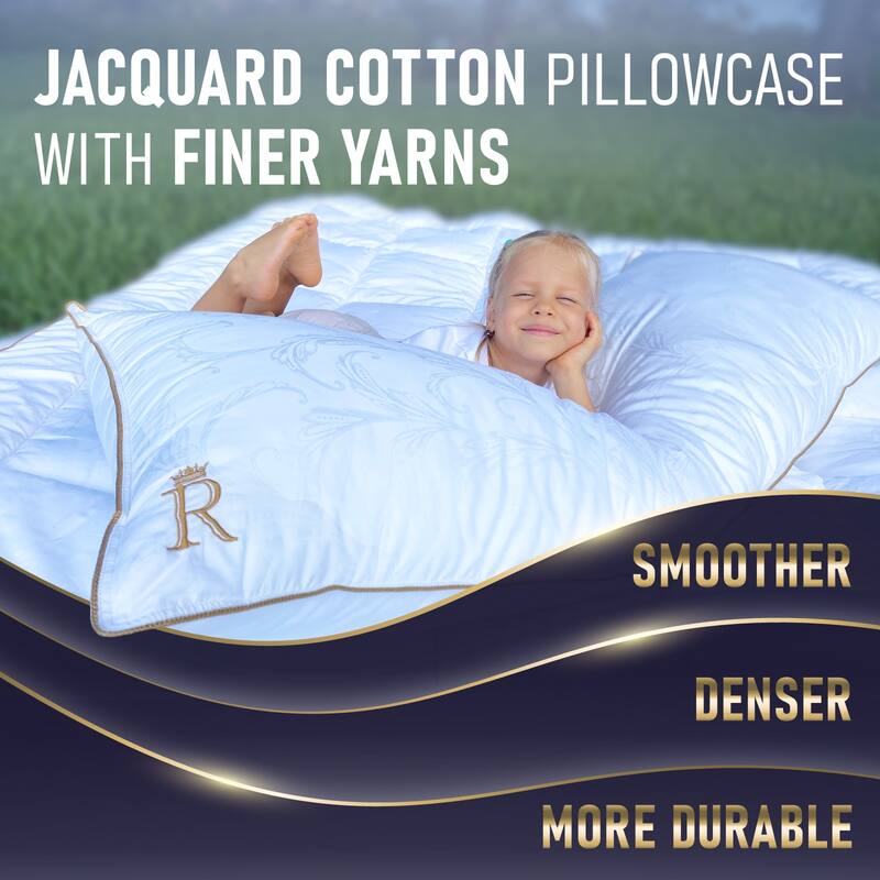Royal Therapy Premium Adjustable Full Body Pillow - Firm and Fluffy Pillow - Quality Plush Pillow