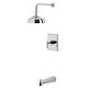 preview thumbnail 17 of 34, Kingston Brass Manhattan Single-Handle Pressure Balanced Tub and Shower Faucet Polished Chrome