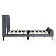 preview thumbnail 34 of 72, Twin/Full/Queen Size Velvet Upholstered Platform Bed Frame with Headboard and Wooden Slats Support, No Box Spring Needed