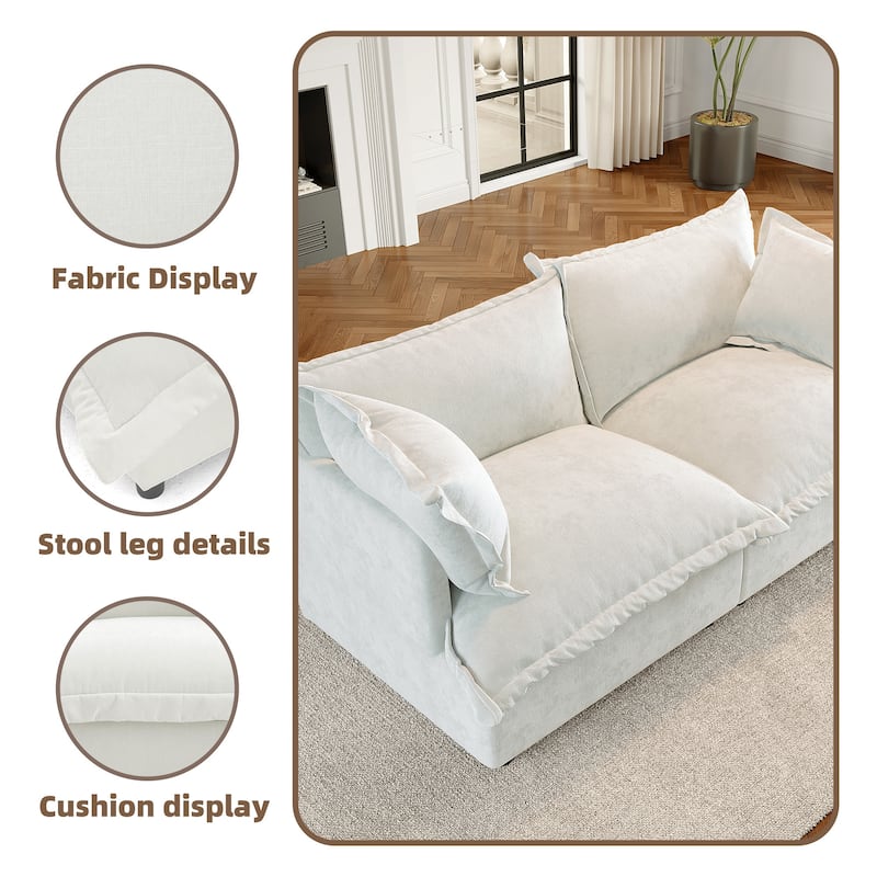 Cloud Chenille Upholstered Modular Sectional Sofa