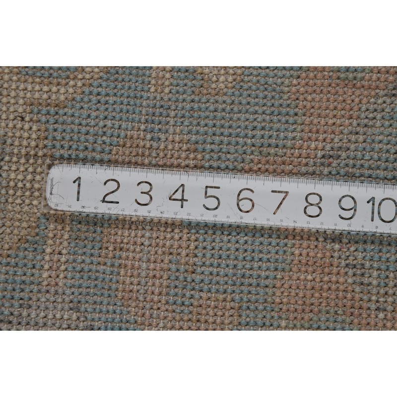 Hand Knotted Oriental 100% Wool Carpet Transitional All-Over Pink Oushak Area Rug - 11' 11'' X 9' 0''