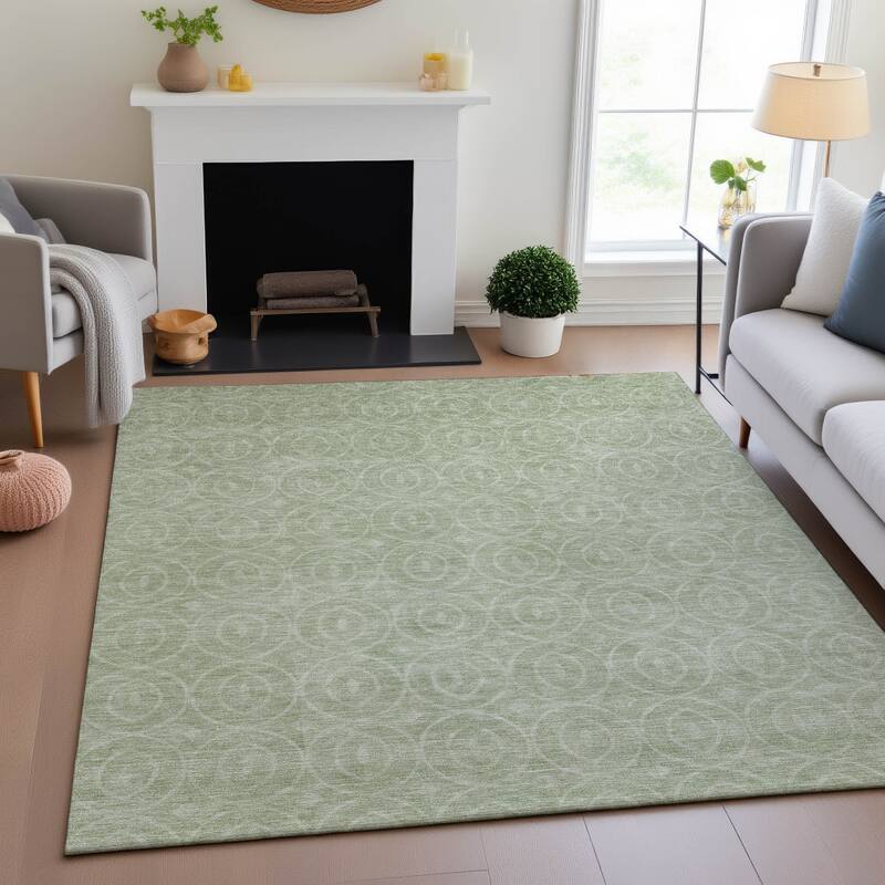 Premium Washable Super Soft Casual Contemporary Mayfield Rug - Mint - 9' x 12'