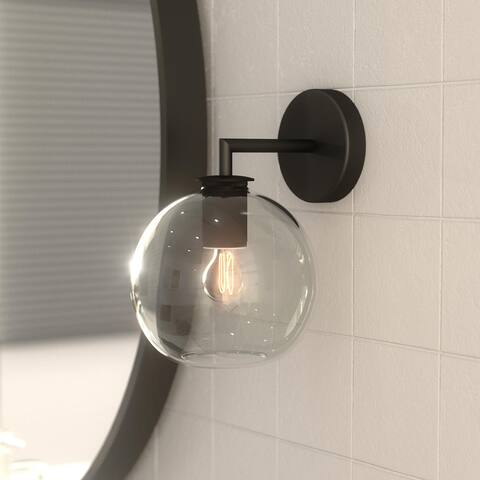 Glow's Avenue 1-Light Globe Glass Bathroom Vanity Wall Sconce.. - N/A