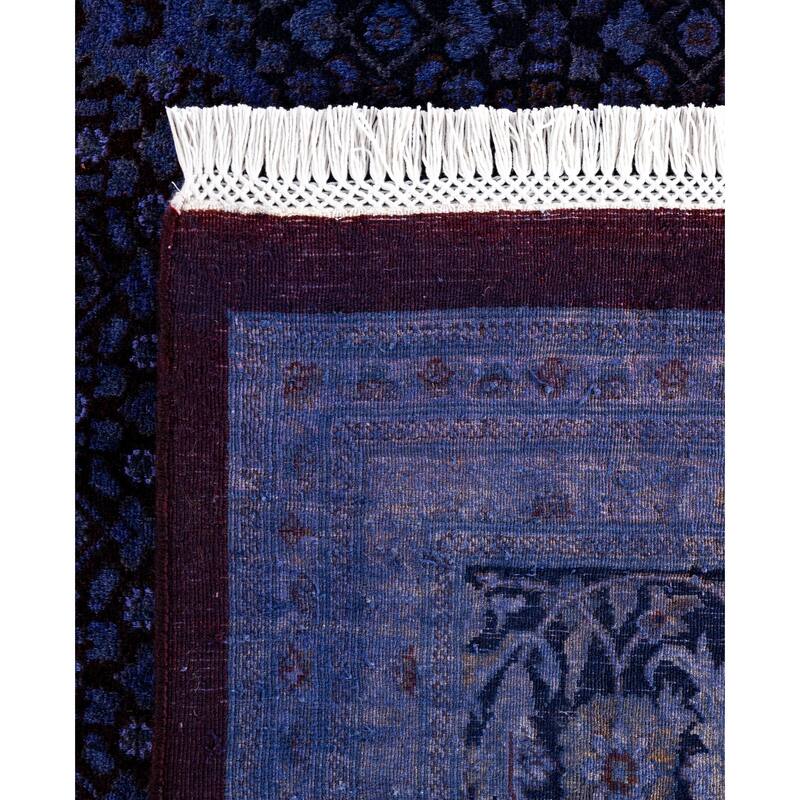 Overdyed One-of-a-Kind Hand-Knotted Area Rug - Purple - 9' 1" x 12' 1"