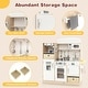 preview thumbnail 9 of 7, Kids Kitchen Playset with Adjustable LED Lights Removable Fabric Bins - 35.5" x 11.5" x 35.5"