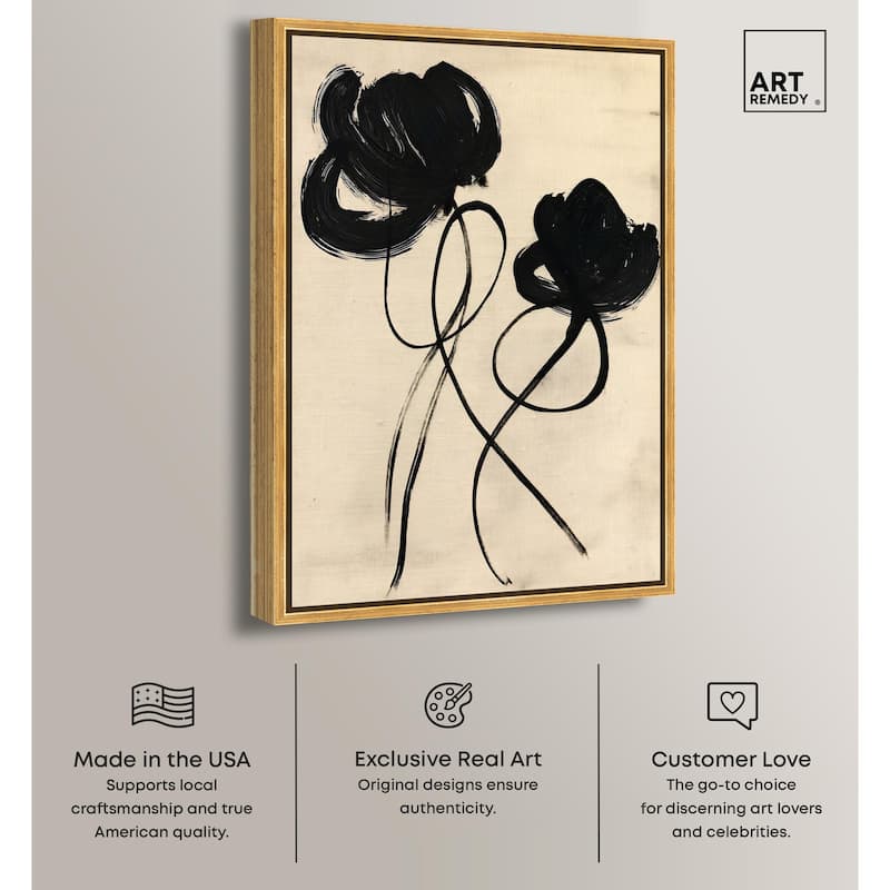 Florals in the Minimal II Canvas by Art Remedy