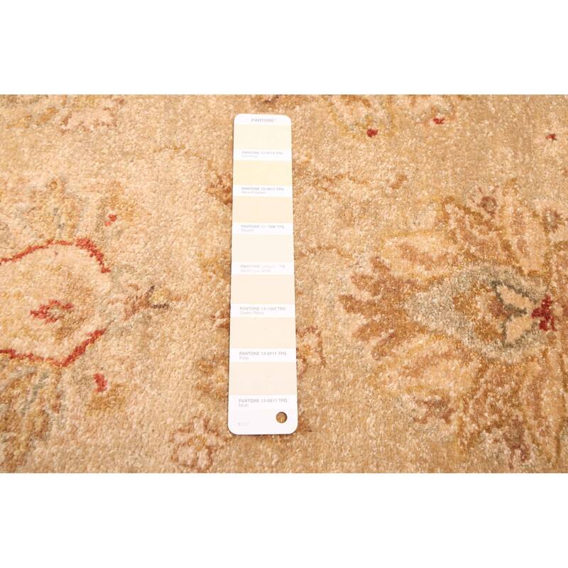 ECARPETGALLERY Hand-knotted Chobi Twisted Khaki Wool Rug - 6'0 x 8'11