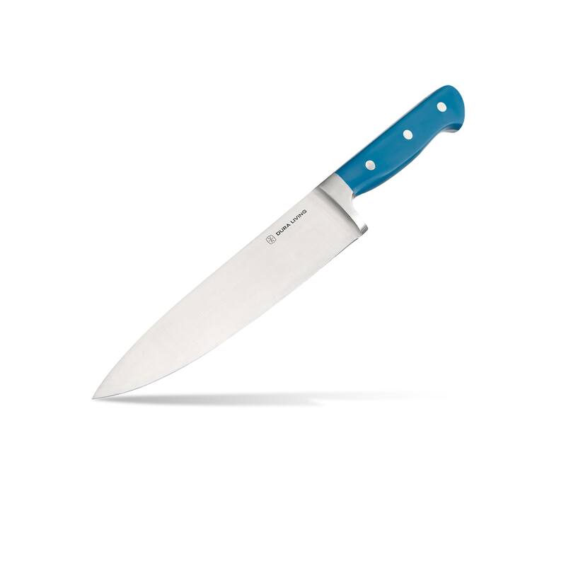 Dura Living Signature 8-inch Chef's Knife - Forged Stainless Steel Kitchen Knife - Blue