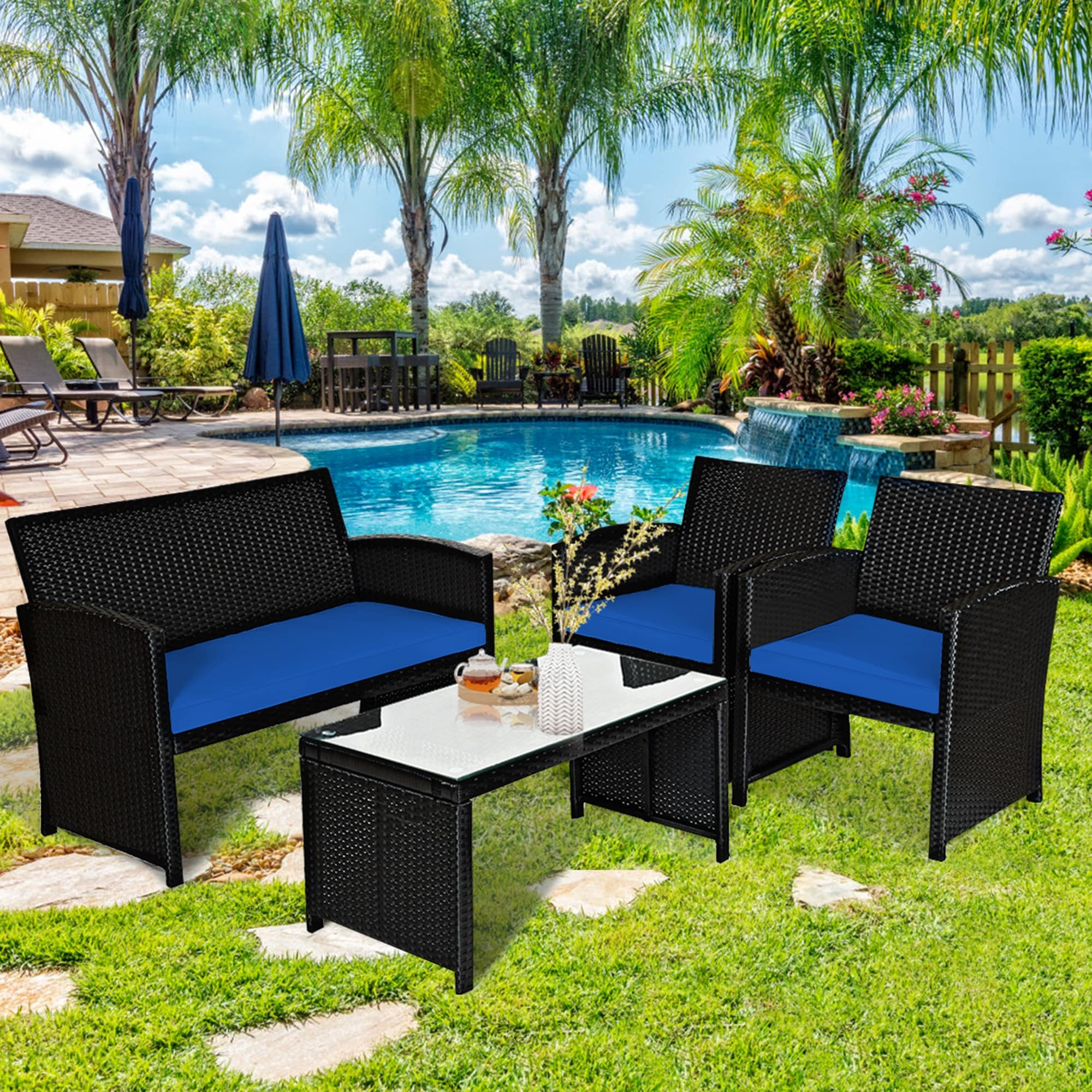 Gymax patio shop chairs
