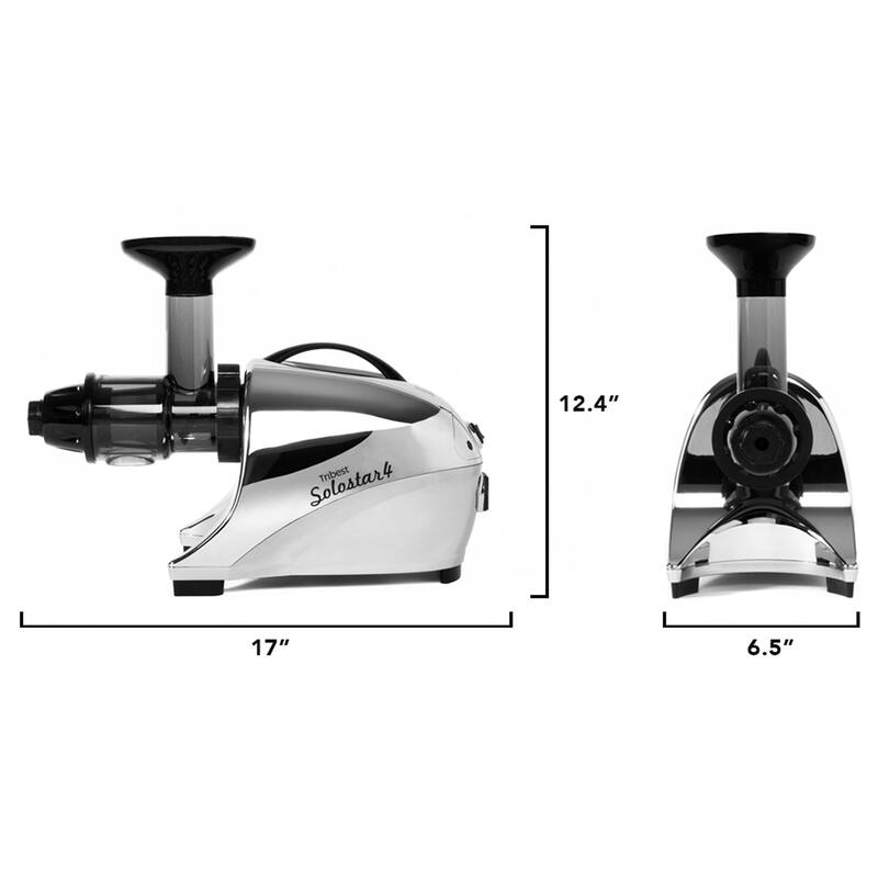 Solostar 4 Chrome-Finished Stainless Steel Slow Masticating Juicer