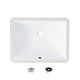 preview thumbnail 1 of 8, STYLISH 18x13 inch Porcelain Rectangular Undermount Bathroom Sink Set of 2 White