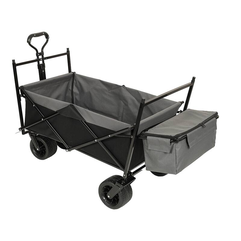 480 lb Folding Wagon Stroller with Canopy & Mosquito Net - Black