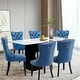 preview thumbnail 100 of 99, High-end Tufted Velvet Upholstered Nailhead Dining Chair Set of 6 Set of 6 - Navy