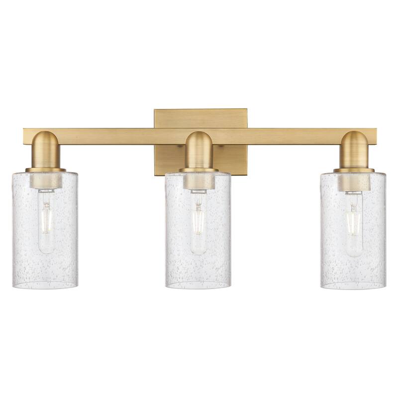 Innovations Lighting Endless Possibilities Arcadia - Clymer - 3 Light 23" Bath Vanity Light - Brushed Brass/Seedy